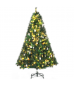 1.8m 6ft Pre-Lit Artificial Christmas Tree 200 LED  Tree Decorative Balls Stand