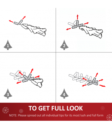 1.8m 6ft Pre-Lit Artificial Christmas Tree 200 LED  Tree Decorative Balls Stand