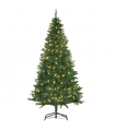 6 Feet Christmas Tree Warm White LED Light Holiday Home Decoration, Green