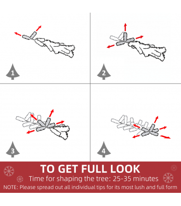 6 Feet Christmas Tree Warm White LED Light Holiday Home Decoration, Green