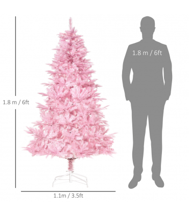 6FT Artificial Christmas Tree Holiday Xmas Automatic Open for Home Party Pink