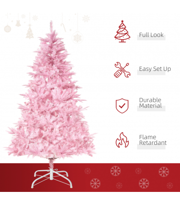 6FT Artificial Christmas Tree Holiday Xmas Automatic Open for Home Party Pink