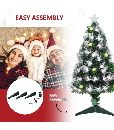 3ft White Light Christmas Tree 90 LEDs Star Topper Tri-Base Pre-Lit Home