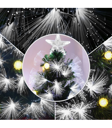 3ft White Light Christmas Tree 90 LEDs Star Topper Tri-Base Pre-Lit Home