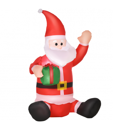 4ft Inflatable Christmas Santa Claus Gift with LED Xmas  Holiday Outdoor