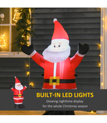 4ft Inflatable Christmas Santa Claus Xmas Deco 1 LED Air Blown Yard Outdoor