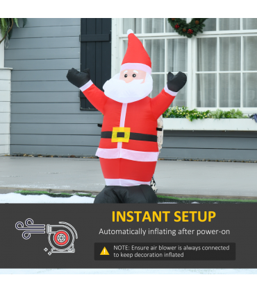4ft Inflatable Christmas Santa Claus Xmas Deco 1 LED Air Blown Yard Outdoor