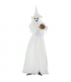 72 Inch Halloween White Witch Holding Pumpkin Skeleton Ghost Motion Lighted Up