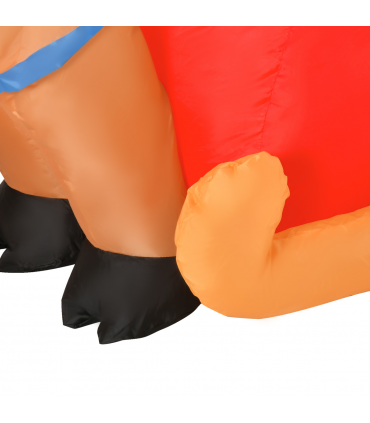 4ft Christmas Inflatable Santa Claus on Sleigh Deer LED Lighted Indoor Outdoor