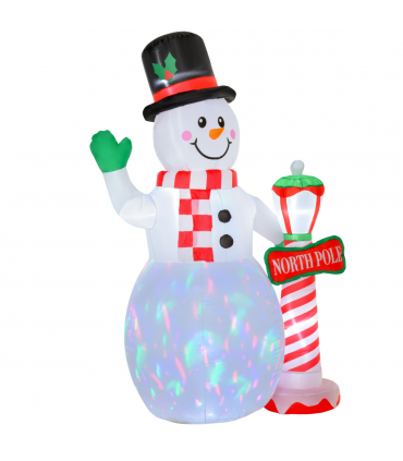 8ft Tall Christmas Inflatable Snowman Street Lamp Lighted Garden Lawn