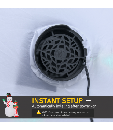 8ft Tall Christmas Inflatable Snowman Street Lamp Lighted Garden Lawn