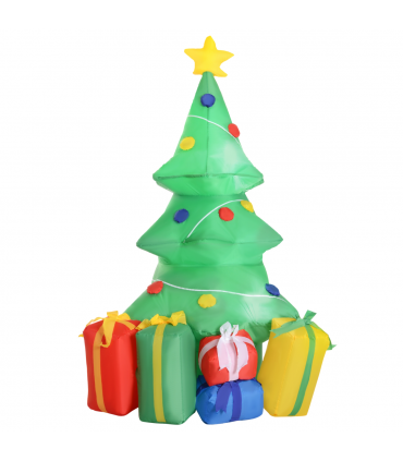 5ft Inflatable Christmas Tree Xmas Air Blown  LED Lawn Yard Outdoor Ornaments