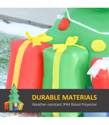 5ft Inflatable Christmas Tree Xmas Air Blown  LED Lawn Yard Outdoor Ornaments