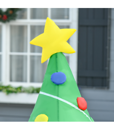 5ft Inflatable Christmas Tree Xmas Air Blown  LED Lawn Yard Outdoor Ornaments