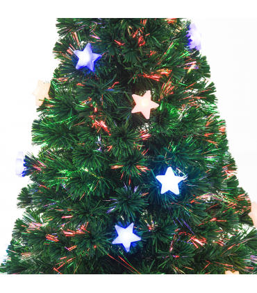 5FT Prelit Artificial Christmas Tree Fibre Optic Star LED Light Xmas Deco Green