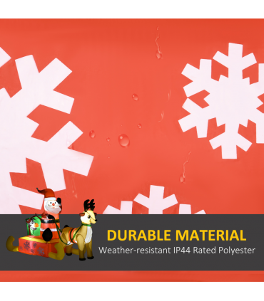 4ft Christmas Inflatable Santa Claus Sledge Sleigh Reindeer Blow Up Xmas Garden