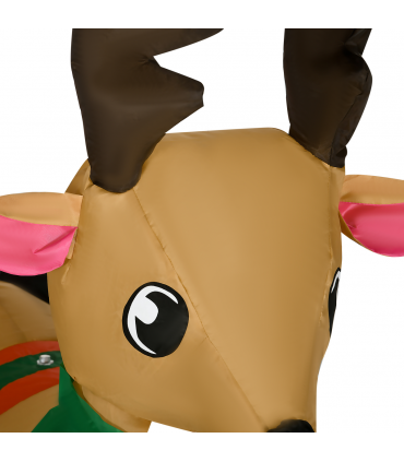 4ft Christmas Inflatable Santa Claus Sledge Sleigh Reindeer Blow Up Xmas Garden