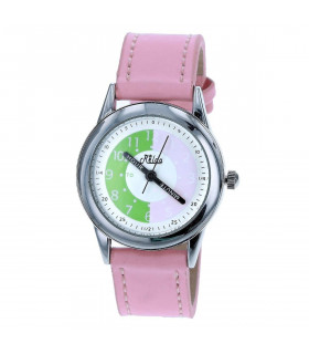 Relda Girl's Time Teacher Pink PU Buckle Strap Watch REL14