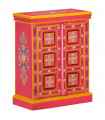 Sideboard Solid Mango Wood Pink Hand Painted