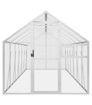 vidaXL Aviary Silver 1.79x6x1.85 m Aluminium