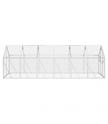 vidaXL Aviary Silver 1.79x6x1.85 m Aluminium