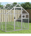 vidaXL Aviary Silver 1.79x10x1.85 m Aluminium