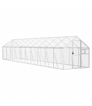 vidaXL Aviary Silver 1.79x10x1.85 m Aluminium