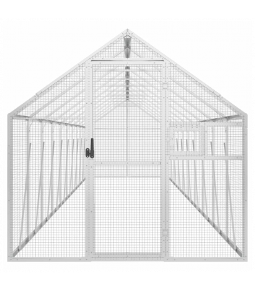 vidaXL Aviary Silver 1.79x10x1.85 m Aluminium