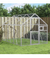 vidaXL Aviary Silver 1.79x3x1.85 m Aluminium