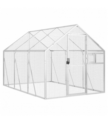 vidaXL Aviary Silver 1.79x3x1.85 m Aluminium