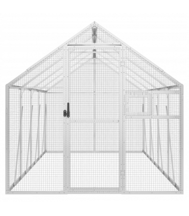 vidaXL Aviary Silver 1.79x4x1.85 m Aluminium