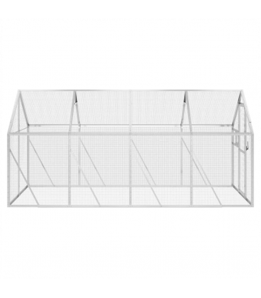 vidaXL Aviary Silver 1.79x4x1.85 m Aluminium