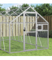 vidaXL Aviary Silver 1.79x8x1.85 m Aluminium