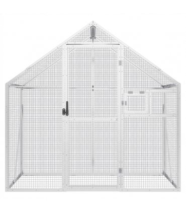 vidaXL Aviary Silver 179x100x185 cm Aluminium
