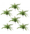 6 x 60cm Artificial Bushy Dixie Wood Fern Light Green Plant