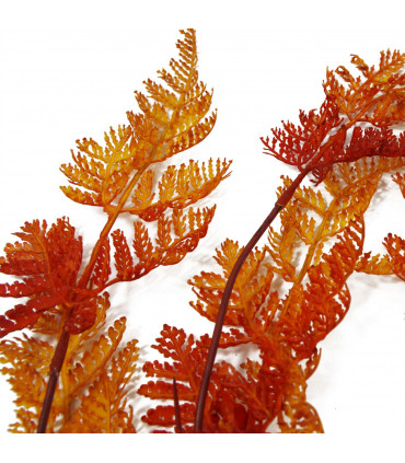 100cm Artificial Hanging Maidenhair Fern Plant Autumn Orange