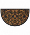 vidaXL Door Mat Half Round 45x75 cm Rubber and Coir