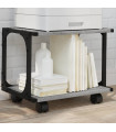 vidaXL Printer Stand 2-Tier Grey Sonoma 41x28x33.5 cm Engineered Wood