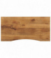 vidaXL Desk Top with Curve 140x50x2.5 cm Solid Wood Rough Mango