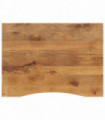 vidaXL Desk Top with Curve 110x80x2.5 cm Solid Wood Rough Mango