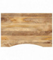 vidaXL Desk Top with Curve 100x60x2.5 cm Solid Wood Rough Mango