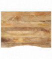 vidaXL Desk Top with Curve 110x80x2.5 cm Solid Wood Rough Mango