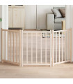 vidaXL Dog Gate Foldable 3 Panels 150 cm Solid Wood Fir