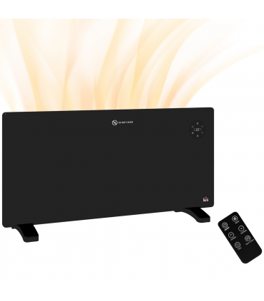 2000W Electric Convector Heater, Quiet Space Heater with LED Display, Black