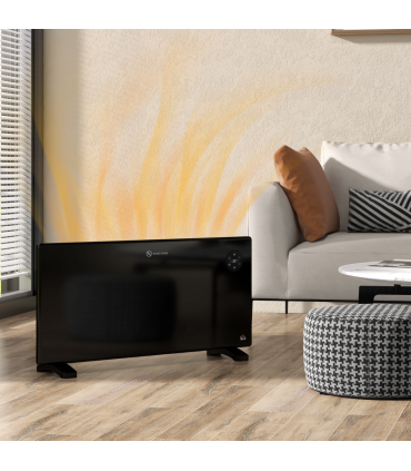 2000W Electric Convector Heater, Quiet Space Heater with LED Display, Black