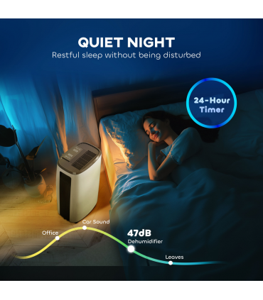 HOMCOM 16L/Day Dehumidifier for Home Damp, Mould, Laundry Drying, White