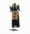 HOMCOM Halloween Witch Animatronic Prop with Sound Activated