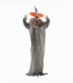 HOMCOM Halloween Clown Animatronic Prop with Light Up Eyes, for Indoor Outdoor