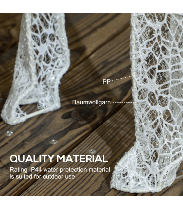 Outsunny Light Up Reindeer & Sleigh Christmas Decoration w/ 170 LED Lights