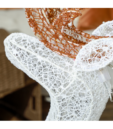 Outsunny Light Up Reindeer & Sleigh Christmas Decoration w/ 170 LED Lights